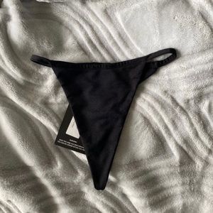 Pretty Little Thing Black Thong Bikini Bottom